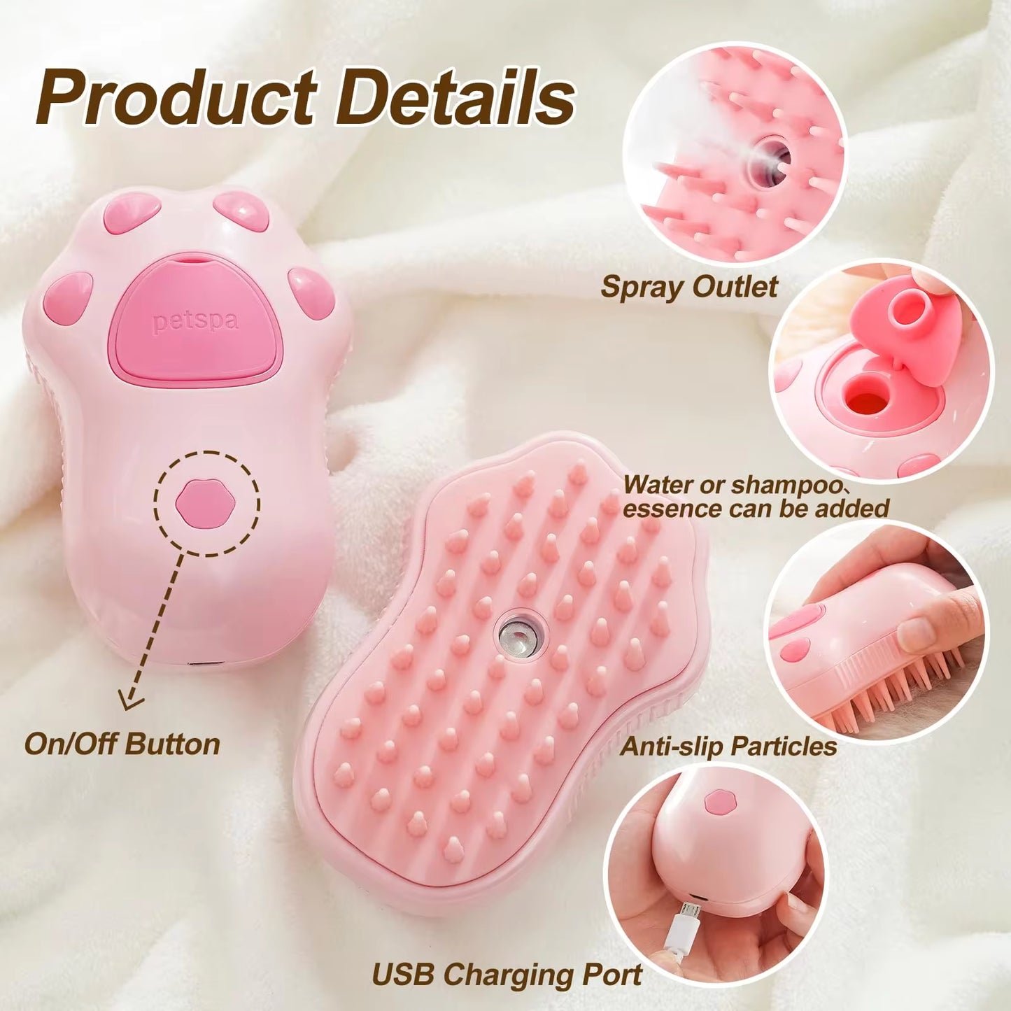 Transform Your Pet's Grooming Routine with the 3 in 1 Electric Brush & Spray Combo β Perfect for Cats and Dogs! πΎβ¨