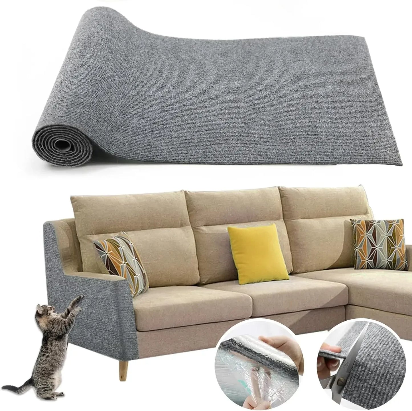 Transform Your Cat's Playtime with Our Trimmable Scratching Mat! πΎ Say Goodbye to Scratched Sofas and Hello to Happy Cats! π #CatLovers #CatAccessories #ScratchingPost