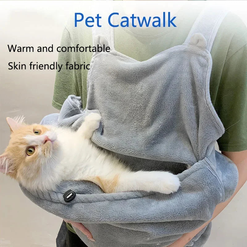 Cozy Pet Carrier Apron: Perfect for Outdoor Adventures with Your Small Dogs and Cats! 🐾❤️