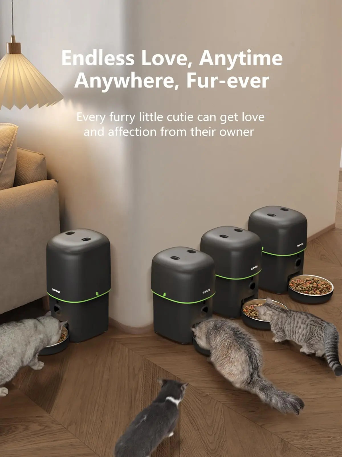 Automatic Cat Feeder Camera  Pet Smart Cat Food Kibble Dispenser Tuya Control Wifi Auto Feeder for Cats Dog Accessories