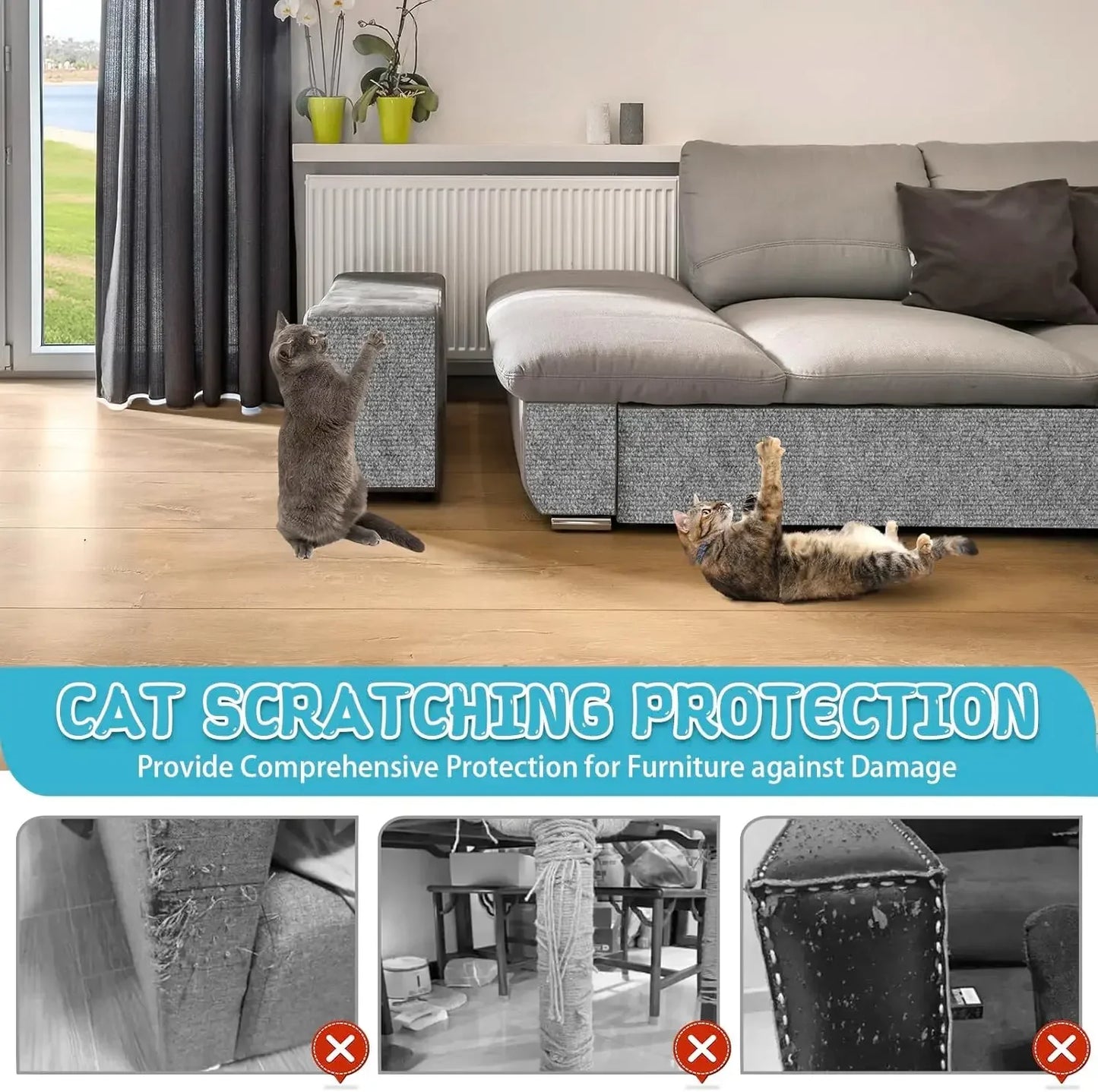 Transform Your Cat's Playtime with Our Trimmable Scratching Mat! 🐾 Say Goodbye to Scratched Sofas and Hello to Happy Cats! 🌟 #CatLovers #CatAccessories #ScratchingPost