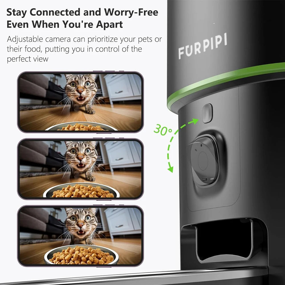 Cat Dogs Feeder 5GWIFI with 1080P Camera Cat Food Kibble Dispenser Auto Feeder for Cats Dogs Dry Food Accessories