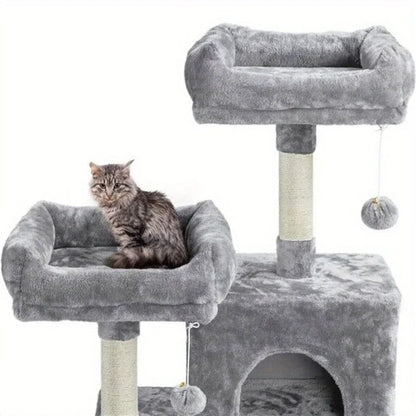 Large Cat Tree Cat Tower Playing House Condo W/Scratching Posts for Indoor Cats
